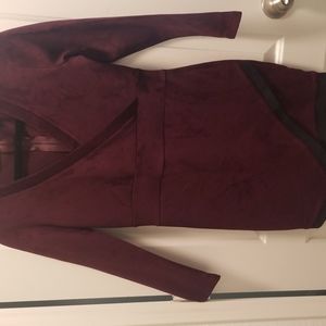 Suade buffalo long sleeve short dress